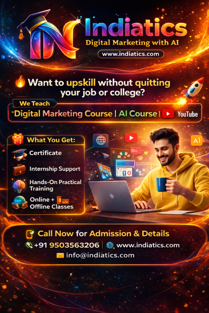 Indiatics Academy - Best Digital Marketing and AI Course in Nashik Road