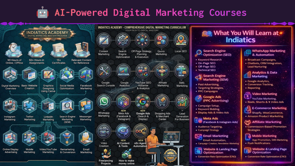 Indiatics Academy - Best Digital Marketing and AI Course in Nashik Road