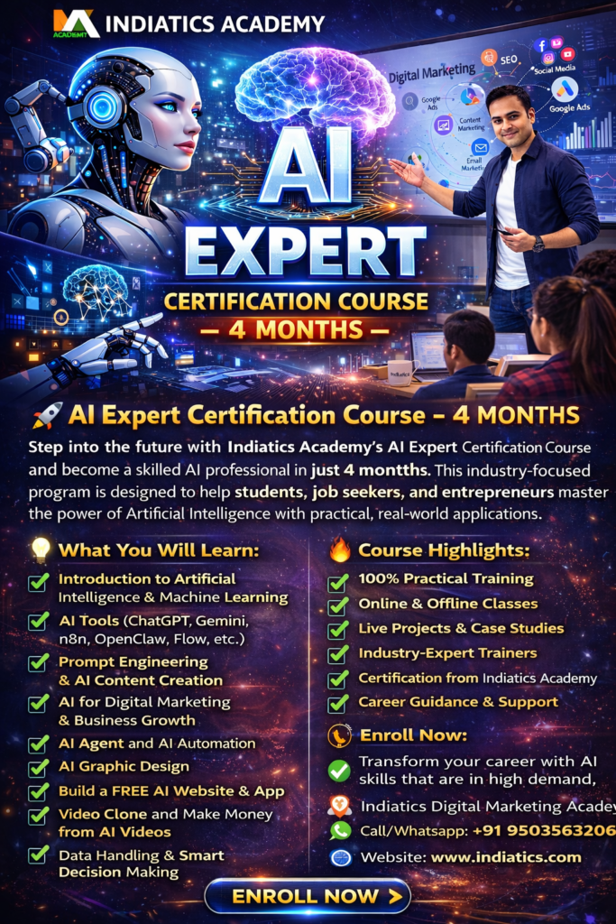 Indiatics Academy - Best Digital Marketing and AI Course in Nashik Road