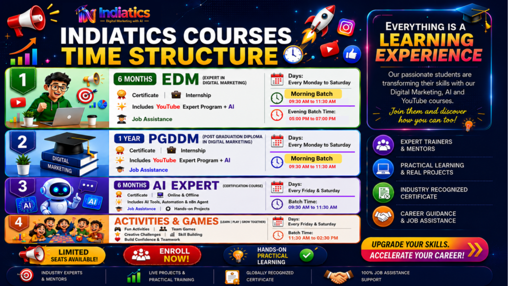Indiatics Digital marketing course academy nashik