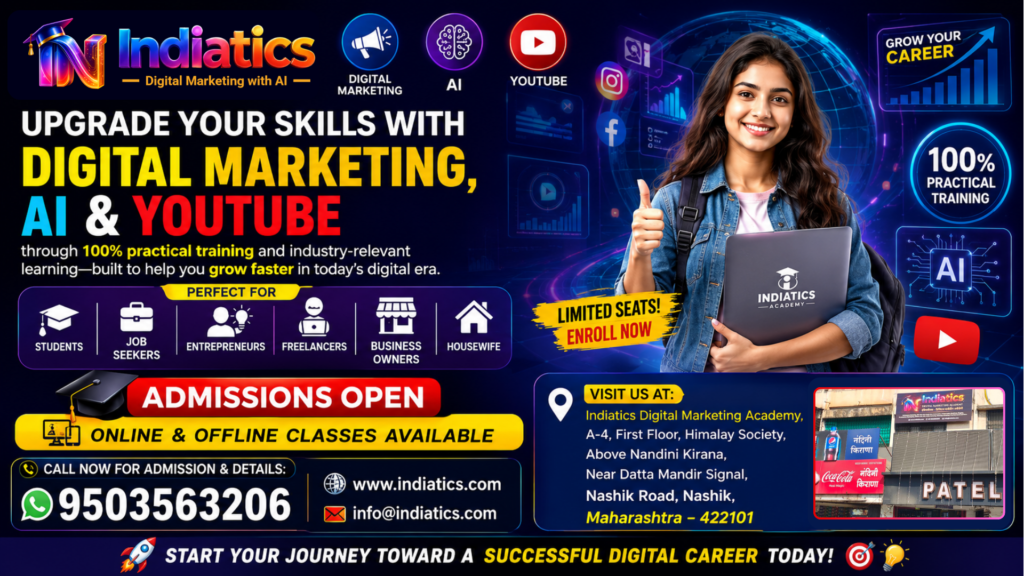 Indiatics Digital marketing course academy nashik