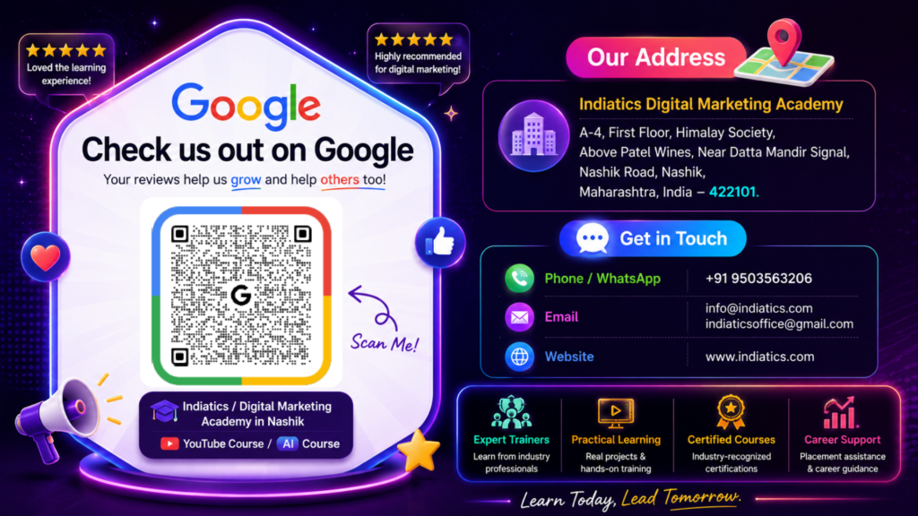 Indiatics Digital marketing course academy nashik