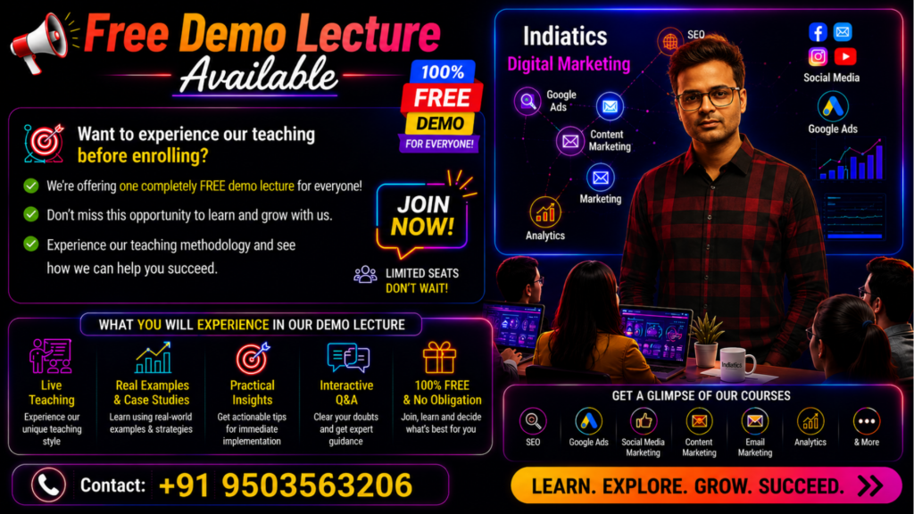 Indiatics Digital marketing course academy nashik